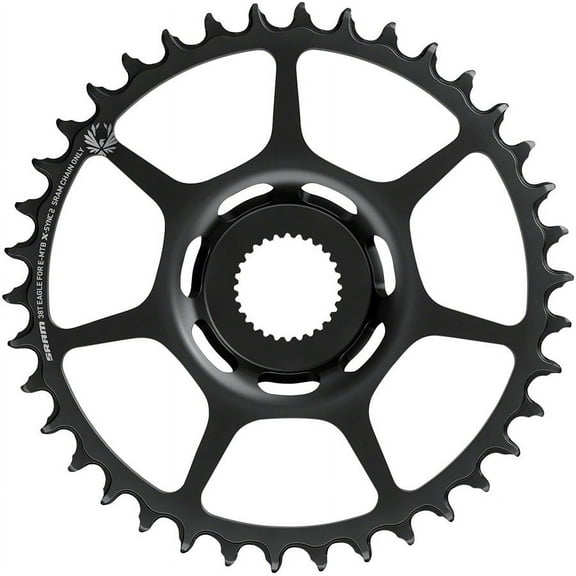 SRAM X-SYNC 2 Bosch Chainring, Teeth: 38, Speed: 12, BCD: Direct Mount, Single, Steel, Black
