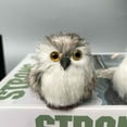 thumbnail image 2 of 3PCS Realistic Plush Owl Figurine - Faux Fur Handcrafted Owl Decor, Soft Cuddly Animal Sculpture for Home Office Desk, Unique Gift for Bird Lovers & Cozy Garden Decorations, 2 of 6