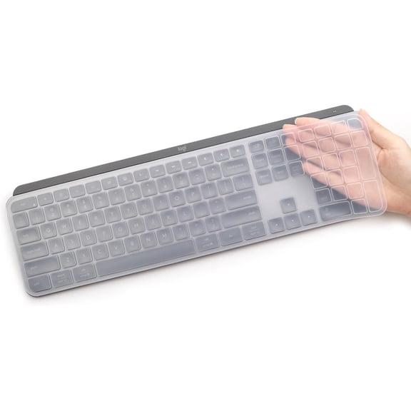 Keyboard Cover for Logitech MX Keys S Wireless-Keyboard/Logitech MX Keys Advanced Wireless-Keyboard/logitech Craft, Ultra Thin Silicone KeyboardProtective Accessories Cover Skin -Clear