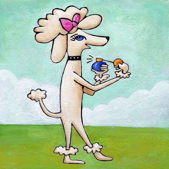 "Give a Dog Cologne" Painting Print on Wrapped Canvas