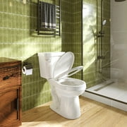 HOROW 1.28 GPF Round Two-Piece Toilet with Chair Height, Soft Seat, Single Flush, Installation Kit