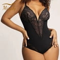 thumbnail image 2 of Nuevo body moldeador de encaje para mujer, escote en V profundo, control de abdomen, camisetas sin mangas, traje de cuerpo, tangas esculpientes sin costuras, moldeador de cuerpo, 2 of 5