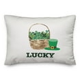 thumbnail image 2 of Creative Products Lucky Clover Basket 20 x 14 Spun Poly Pillow, 2 of 3