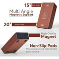 thumbnail image 3 of Rolling Knife Sharpener with Diamond and Ceramic Discs, Kitchen Knife Sharpener with 15° & 20° Magnetic Angles, Strong Knife Sharpening Kit (Brown), 3 of 8