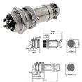 thumbnail image 2 of 5pcs Aviation Plug 4-pin 16mm Gx16-4 Metal Male Female Panel Connector New PK, 2 of 5