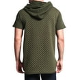 thumbnail image 4 of VKEKIEO Mens Hoodies Zip Up Neck Short Sleeve Floral Travel Army Green cotton Sweatshirts For Men, 4 of 8