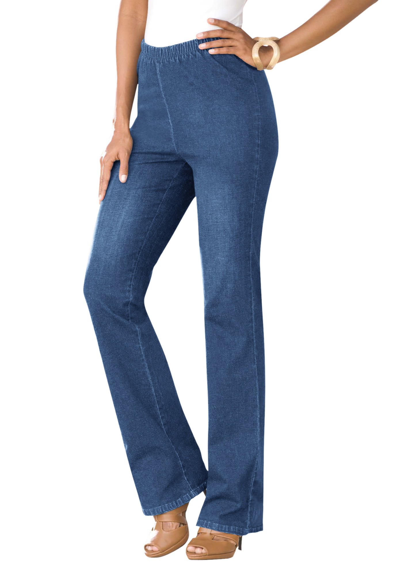 elastic waist jeans womens plus