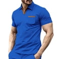 thumbnail image 2 of IhhxPro Men's Short Sleeve Collared Shirt with Pocket Stretchable Summer Casual Top Lightweight Cotton Fit Solid Work Button Down S-3XL, 2 of 6