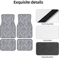 thumbnail image 4 of Car Floor Mats Set of 4, Oriental Persian Turkish Carpet Pattern Vehicle Front Rear Carpets Mats Car Floor Rugs Non-Slip Auto Foot Mats Car Accessories Universal Fit for Car SUV Truck Van, 4 of 7