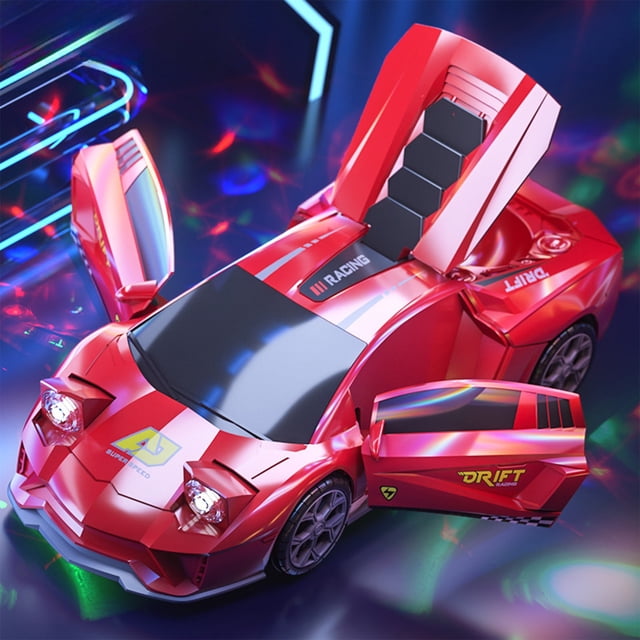 Coche de juguete eléctrico infantil, modelo a escala, con luces y música. Coche de juguete inteligente con luces y dibujos animados. Coche de plástico para niños.