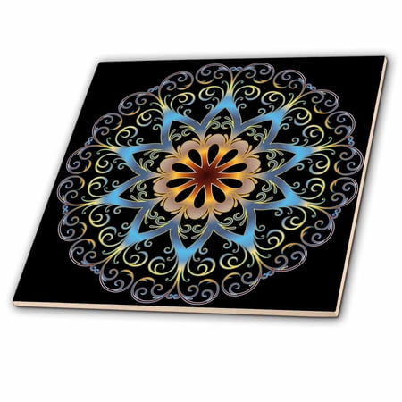 3dRose, Asia Buddha Mandala Symbol, 8 Inch Ceramic Tile