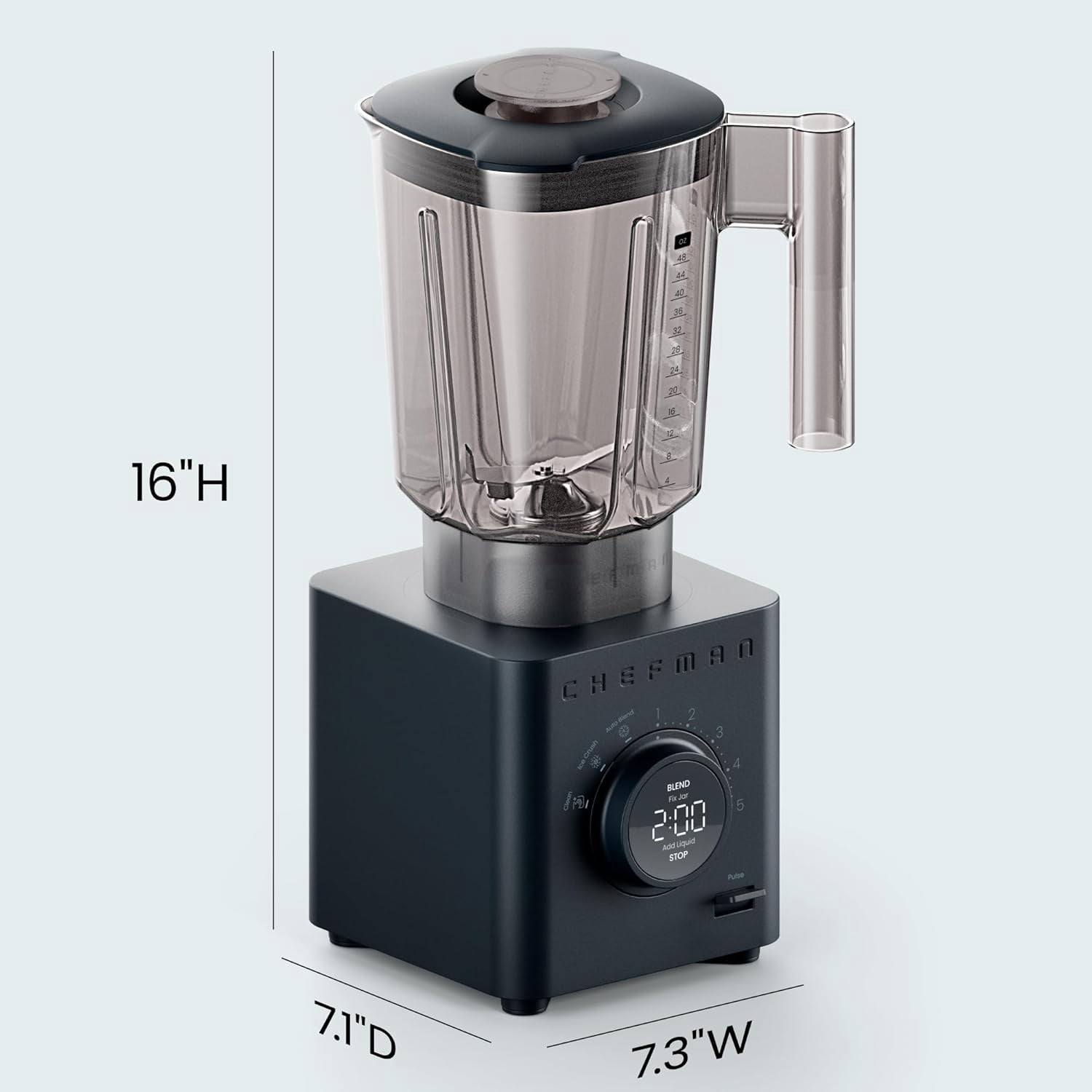 Obliterator 48 oz Countertop Blender with 1380W Motor for Ice Crushing and Smoothies