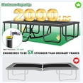 thumbnail image 2 of LHX Rectangle Trampoline for Kids and Adults, 9 x15ft Outdoor Rectangular Trampoline with Enclosure Net, Ladder, 2000lbs Weight Capacity, No Gap Safety Net, Heavy-Duty Large Backyard Trampolines, 2 of 10