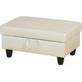 thumbnail image 4 of Square Storage Ottoman,35" Faux Leather Storage Ottoman  with Lid Lifting Function,Oversized Tufted Ottoman with Storage for Living Room/Bedroom/Entryway(Latte), 4 of 4