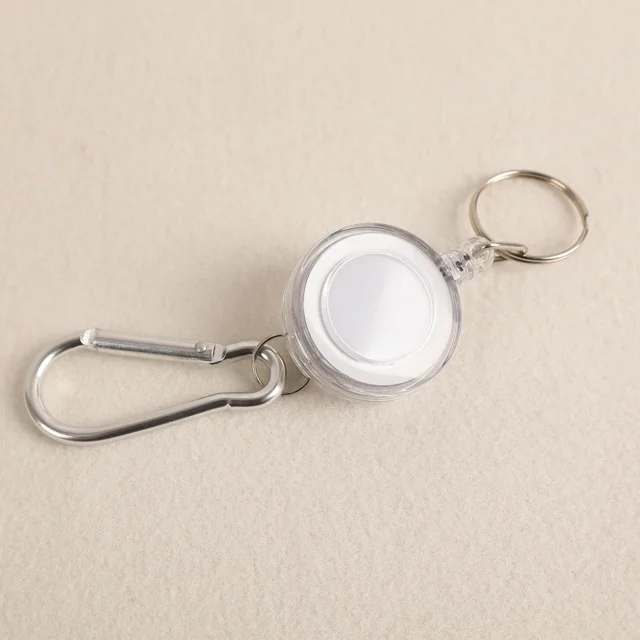 Porte-clés Rétractable en Acier avec Enrouleur de Cordon, Boucle à Ressort, Anneau de Clé en Fil Métallique, Porte-Cartes d'Identité Sportif, Multiples Outils