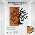 thumbnail image 5 of Swift Beacon Dual Harmony Tree Wood & Metal Wall Art - Elegant Textured Black Finsihed with CNC Engraved Art, Ideal Wall Decor for Living Room, Bedroom, Office and Playroom, 5 of 7