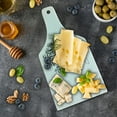 thumbnail image 5 of Adventure Cutting Board, Never Stop Exploring Words Typography and Trees Sketchy Vintage, Decorative Tempered Glass Cutting and Serving Board, Wine Bottle Shape, Black White, by Ambesonne, 5 of 5