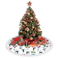 thumbnail image 4 of Christmas Tree Skirt, Boston terrier Yoga dogs funny Christmas Tree Decorations Indoor, Tree Skirts Mat With Tassel Trim for Halloween New Year Holiday Christmas Party Decor 30 Inches, 4 of 7