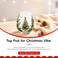 thumbnail image 6 of SeekLGT Christmas Wine Glasses 3D Christmas Glass Art Cup Embossed Holiday Drinkware Decorative Christmas Glasses Cup for Home Table Decor Party Toast Unique Christmas Gifts 1 pc, 6 of 7