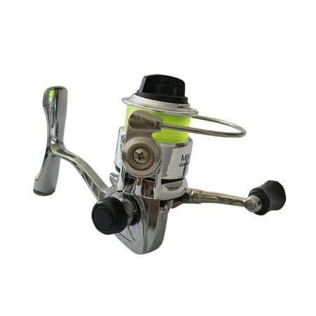 Cherryhome Mini Fishing Reel High Strength Throwing Stability Anti-bombing Angling Metal 100 Type Spinning Reel with Line Outdoor Fishing