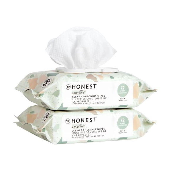 THE HONEST COMPANY Toallitas Húmedas para Bebé Clean Conscious Sensitive 144 piezas Geo Mood