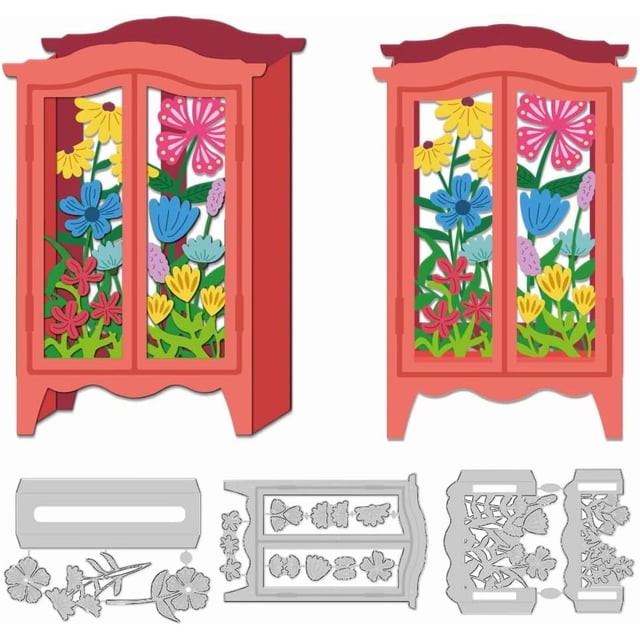 Troqueles de corte de flores silvestres en 3D para jardineras, marcos de tarjetas, plantillas de corte de acero al carbono, plantillas de borde, plantillas de relieve para álbumes de recortes.