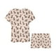 thumbnail image 3 of Conjunto de pijama corto para mujer con estampado de Scottish Terriers LKS3016, 3 of 4