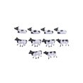 thumbnail image 1 of Mosiee 10 Pcs 1:75 Scale Miniature Diorama Model Cows Horse Animal Toy Set For Diy Model Making Landscape Layout Diorama Kits, 1 of 8