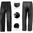 thumbnail image 6 of Rain Suits for Men Waterproof Lightweight Reflective High Visibility Rain Coats Hooded Man's Rainwear Rain Gear(Black S), 6 of 7