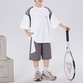 thumbnail image 2 of Shachafan Summer Boys Breathable Sport Short Sleeve Tee And Shorts Two Piece Outfit For Play And Summer Comfort Toddler Beach Clothes, 2 of 4