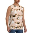 thumbnail image 2 of Haiem Men's Beagle Dog On Brown Print Tank Tops Summer Sleeveless Cut Off Workout T-Shirts Fitness Vest Athletic Undershirts-Small, 2 of 8