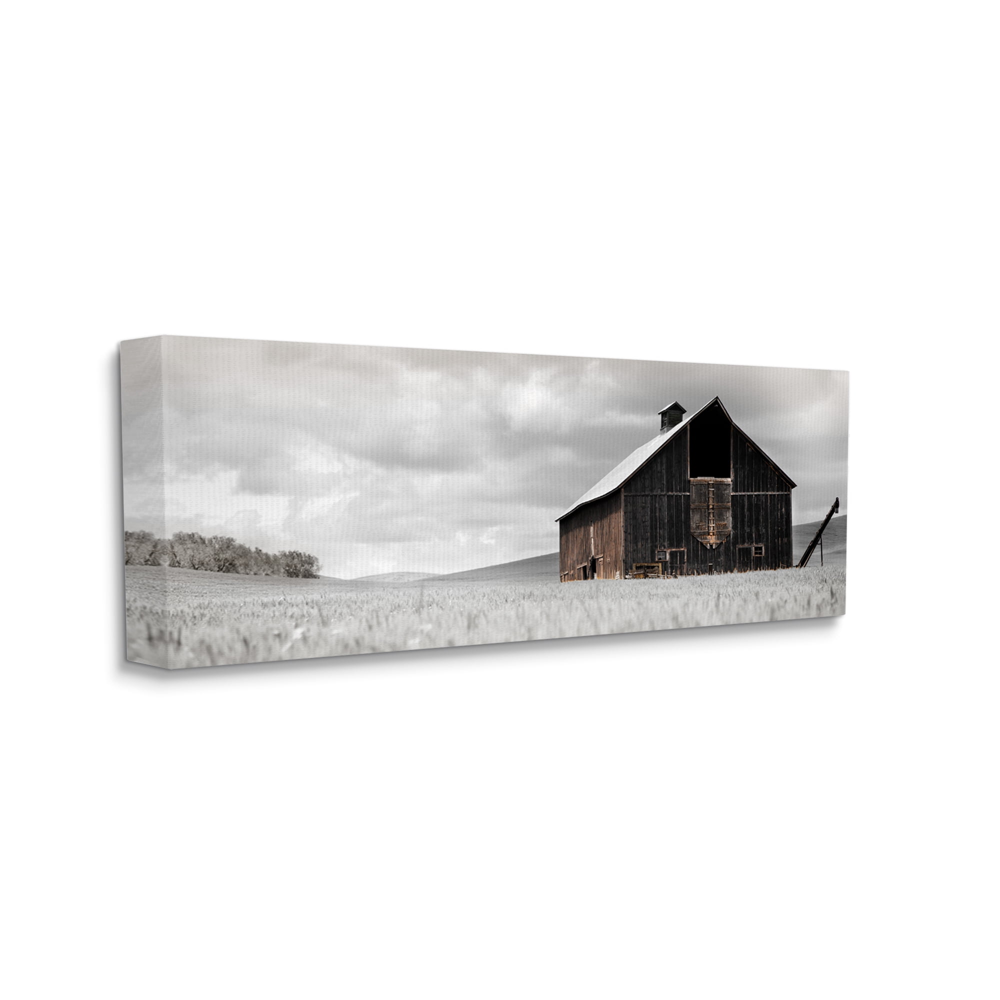 Stupell Industries Rustic Barn Scene Landscape Photography Gallery Wrapped Canvas Art Print Wall Art, 24 x 10