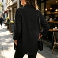 thumbnail image 3 of Womens Waffle Knit Shacket Jacket Casual Button Down Shirts Tops Long Sleeve,Loose Fit,Boyfriend Style,Collared V Neck,Fall Cardiga,Outwear with Pockets, 3 of 5