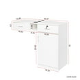 thumbnail image 5 of Gzxs Wall Mount Salon Station Hair Styling, Barber Salon Stations with a Storage Cabinet, 2 Drawers and 3 Hair Dryer Holders for Hair Stylist Beauty Spa Equipment, White, 5 of 10