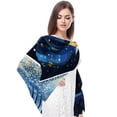 thumbnail image 4 of Starry Shark Chic Chiffon Yarn Head Scarf - Translucent Light and Breathable Silk Chiffon Scarf for Women - 180*73 Size Elegant Fashion Accessory, 4 of 6