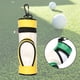 thumbnail image 4 of Bolsa de almacenamiento de pelotas de golf de cuero sintético resistente al agua con gancho ligero. Capacidad para 3 pelotas. Amarillo blanco, 4 of 9
