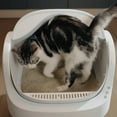 thumbnail image 2 of Fresh Whisker Open Top Self-Cleaning Automatic Cat Litter Box with Easy Waste Disposal, White, 2 of 4