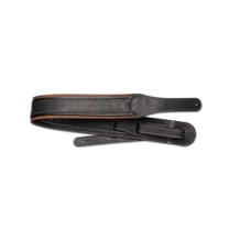 Taylor Guitars American Dream 2.5" Leather Strap in Brown/Black w/ White Stitching