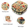 thumbnail image 3 of Sanitary Napkin Storage Bag for Girls Women, Portable First Period Pads Bag Tampons Holder Girls Travel Makeup Bag, Large Capacity Vintage Flowers Floral Pattern, 3 of 6