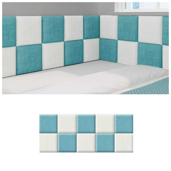 3D Anti-Collision Wall Panel, Self-Adhesive Padded Panel, Padded Headboard Wall Panels, Decorative Wall Panel for Children's Room