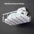 thumbnail image 4 of 2-Pack Suction Cup Soap Holder – Bar Soap Dish for Shower with Hooks for Bathroom – Optional Mounting with Adhesive Tape or Glue – Includes 2 Soap Savers – Polished Stainless Steel SS304, 4 of 8