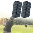 thumbnail image 2 of Golf Head Covers PU Portable Iron Headcover Practical Protector for Athlete Travel Golf Training Deep Blue Small, 2 of 9