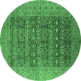 thumbnail image 1 of Ahgly Company Indoor Round Oriental Emerald Green Industrial Area Rugs, 6' Round, 1 of 4