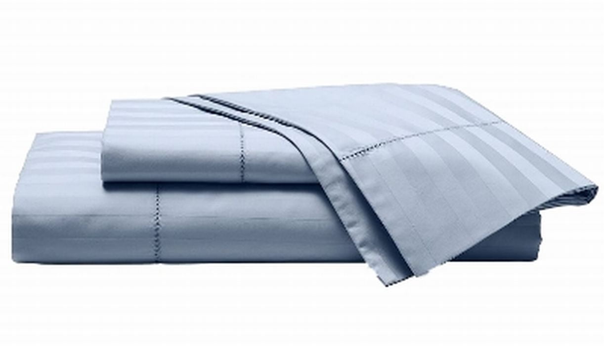 Chaps Home Blue Damask Stripe Cotton Sheet Set Queen Bed Sheets