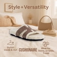 thumbnail image 5 of Cushionaire Cuddle Comfort Slippers for Women - Faux Shearling Cozy Slide Sandal +Memory Foam, Wide Widths Available, 5 of 21