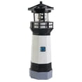 thumbnail image 1 of Faro con energía solar, faro solar respetuoso con el medio ambiente, ahorro de energía, con baliza giratoria para decoración de jardín, color negro, 1 of 10