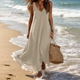 thumbnail image 6 of Dvprdro V Neck Sleeveless Ribbed Knit Soft Stretchy Loose A Line Maxi Dress for Women 2026 Summer Beach Vacation Solid, 6 of 10