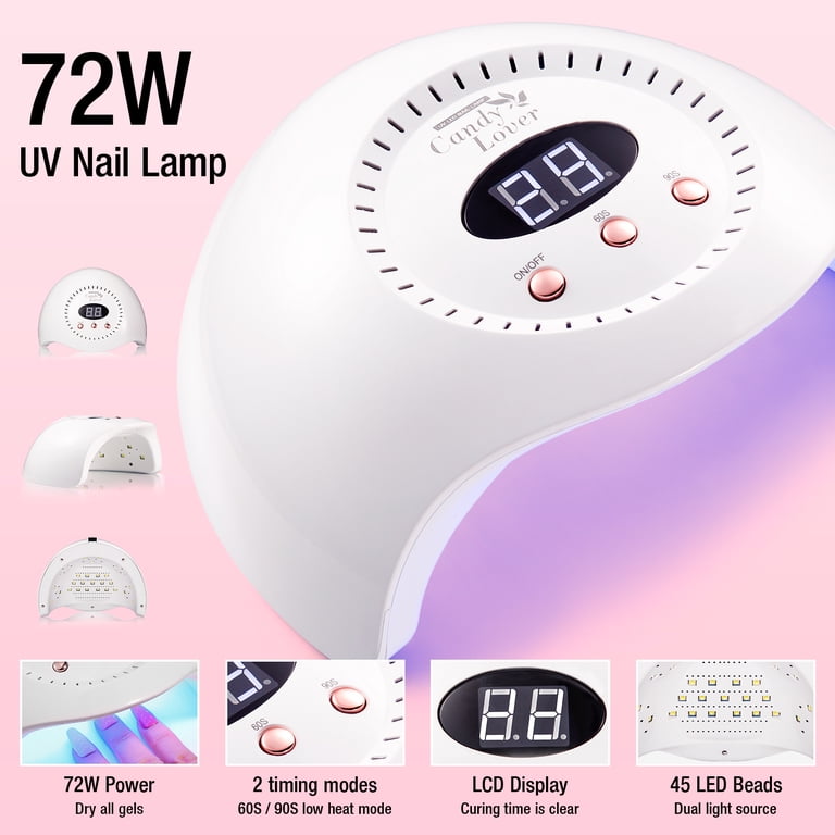 Candy Lover Poly Nail Gel Kit with 72W UV Lamp photo 5