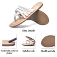 thumbnail image 3 of Women's Casual Flat Slide Sandals Criss Cross Strappy Open Toe Beach Thong Sandals., 3 of 6