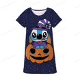 thumbnail image 1 of Vestido de mujer 2022 verano nuevo estampado de punto cuello redondo manga corta camiseta vestido hermoso nuevo primavera y otoño4T Gao Jinjia LED, 1 of 2